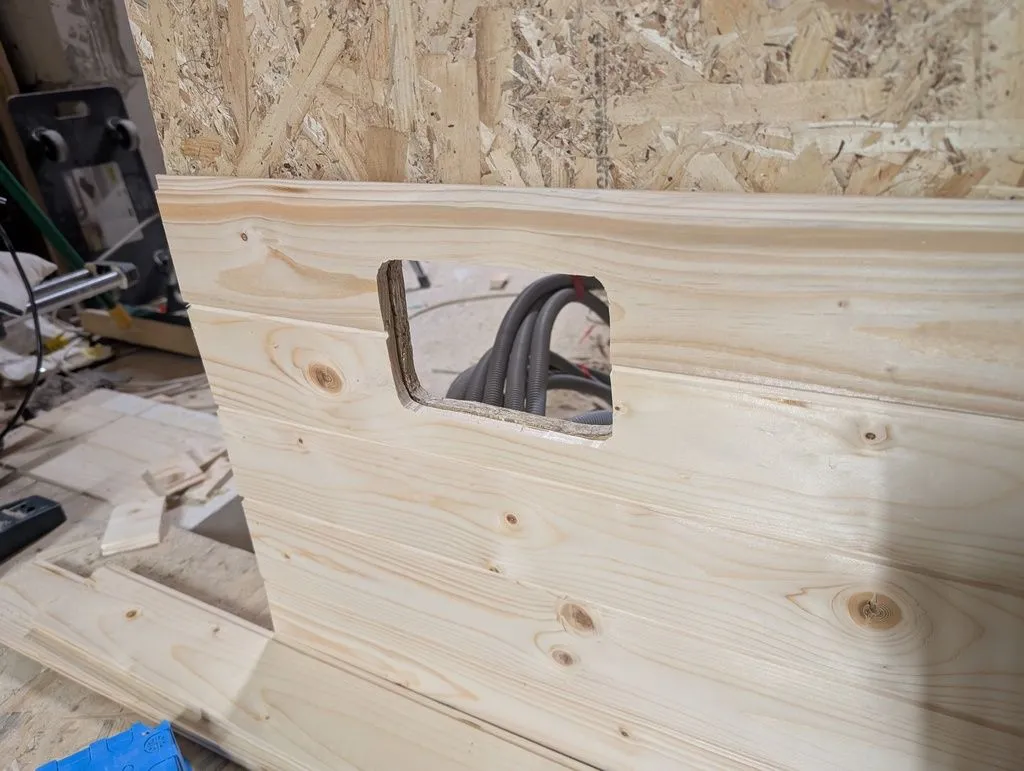 A hole matching the profile of the junction box is first cut into the wall's surface.