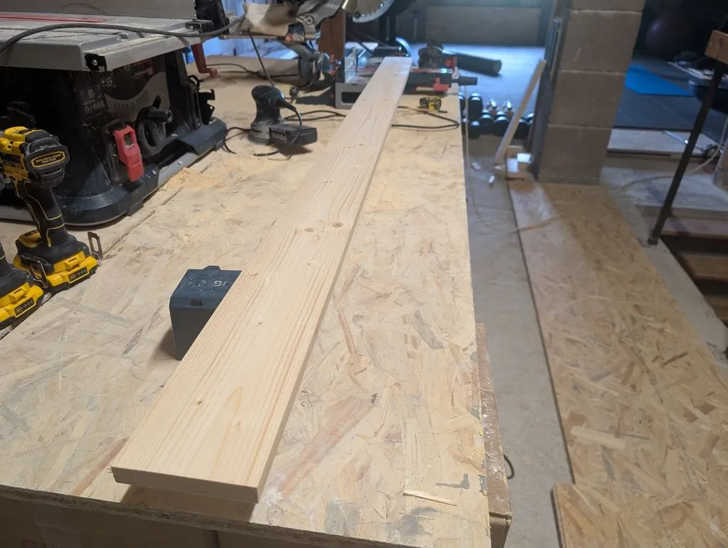 The 20 mm spruce stock from which we made the door casings.