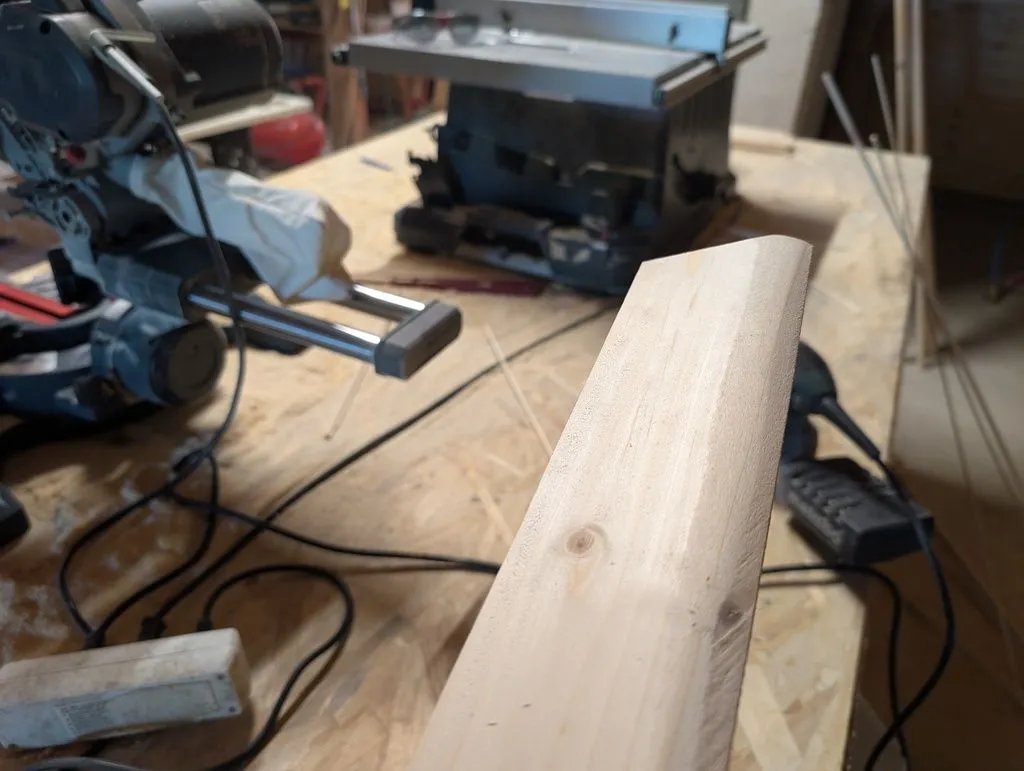 I then rounded out the beveled edge with an aggressive sanding disk on the angle grinder...