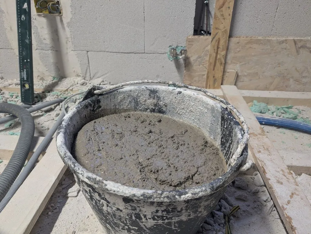 Concrete, ready for pouring.