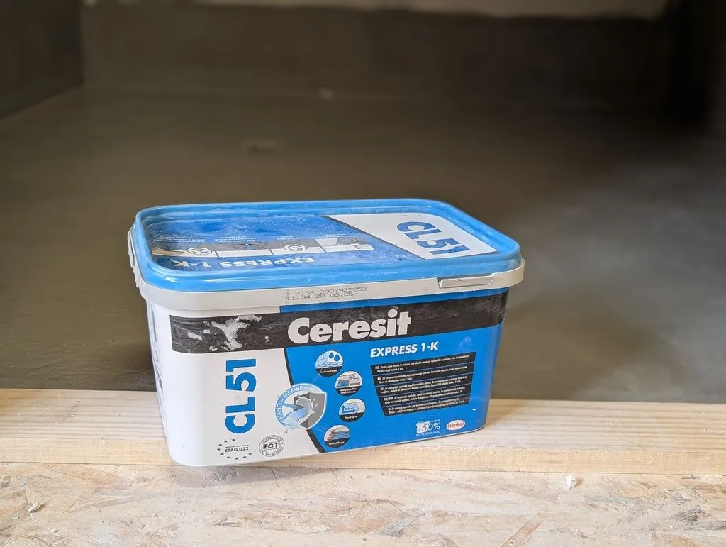 CL51, a brushed-on acrylic waterproofing compound.