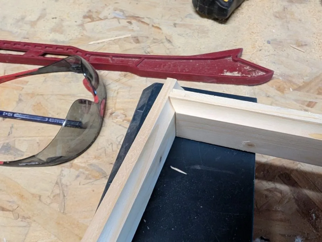 Test-fitting the coped joint.