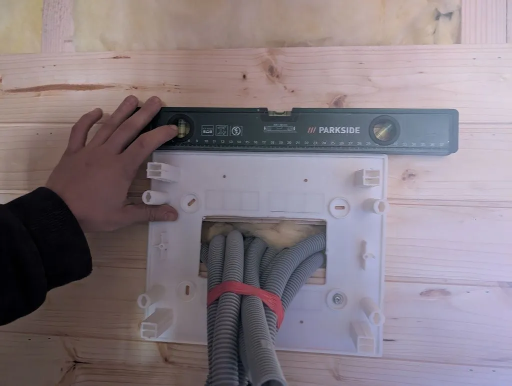 Ensuring the panel is level.