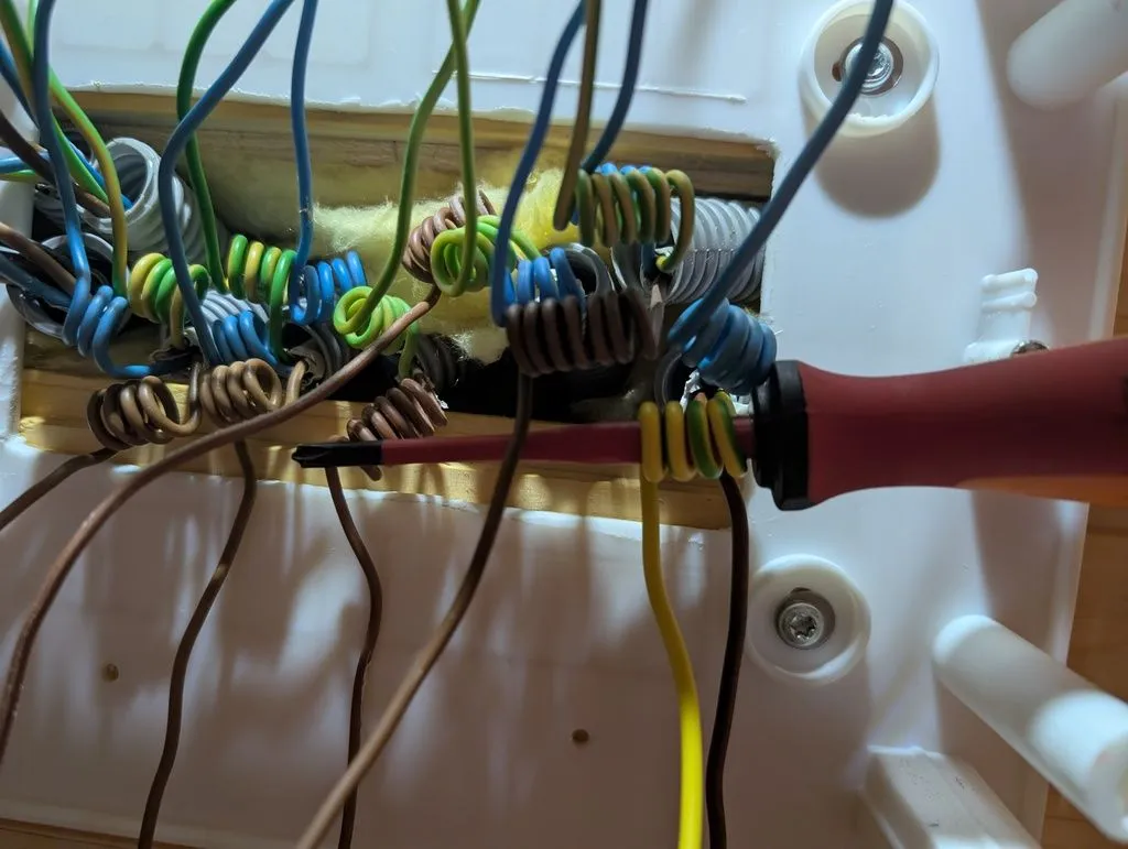 I added service loops to each conductor, which give you some extra wire in case of future modifications or rerouting.